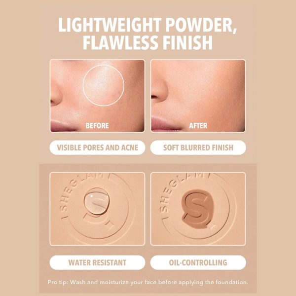 پنکک کرم پودری شیگلم sheglam رنگ shell - image 5