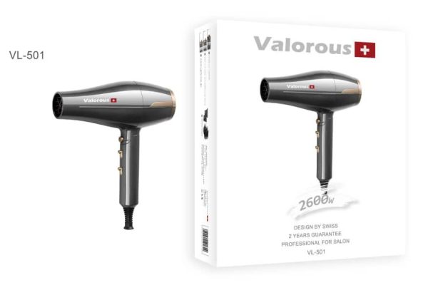 سشوار حرفه ای ولروس valorous مدل vl-501 توان 2600 وات - image 2