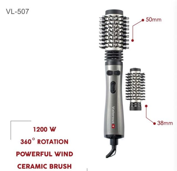 سشوار چرخشی 2سری ولروس valorous مدل vl-507 توان 1200 وات - image 3