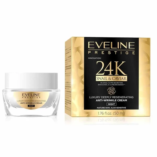 کرم ضد چروک شب حلزون و خاویار اولاین eveline - image 2