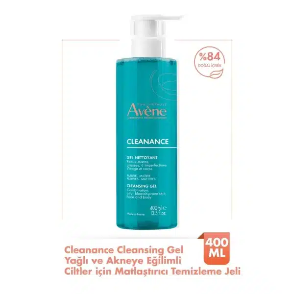 ژل شستشو اون avene مناسب پوست چرب و مستعد آکنه 400 میلی لیتر - image 2